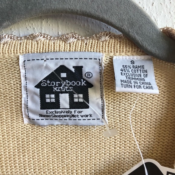 Storybook Knits Holiday Sweater Beaded Sequins Reindeer Cardigan S NWT Christmas - Picture 12 of 17